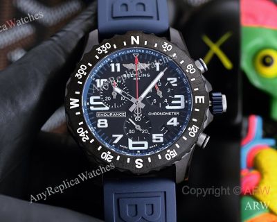 High Quality Replica BREITLING Endurance Vietnam Imported Rubber Strap Oversized 3/6/9 Markers Face Dial Bi-Directional Rotating (N/S/E/W & 360° Scale) Bezel Stainless Steel Case Watch 44mm